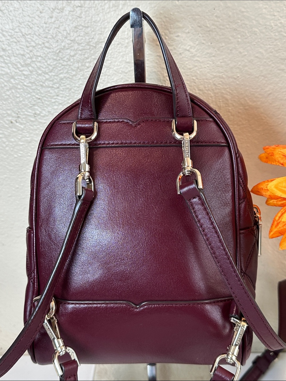kate spade Quilted Wine Leather Mini Backpack - Picture 3 of 11